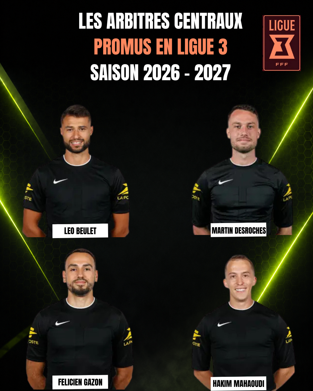 Promotions des arbitres en Ligue 3
